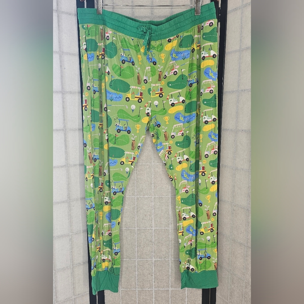 Little Sleepies Green Tractor Pajama Pants Size XXL - Picture 3 of 12